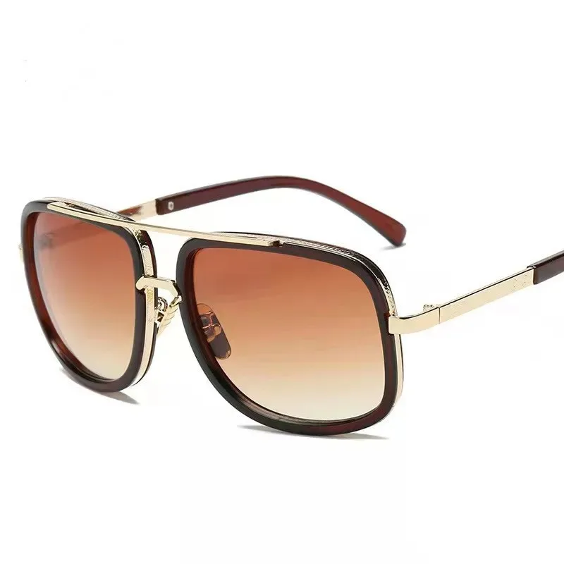 New Fashion Cool Men Driving Glasses Goggle Summer Style Gradient Brown Sunglasses Vintage Pilot Sun Glasses UV400 Oculos De Sol image 5