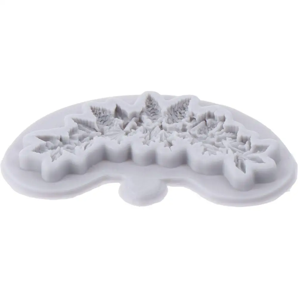 Moldes de decoración de pasteles grises, herramienta para hornear galletas de silicona, fácil de limpiar, 4,92x2,67 pulgadas, Fondant, panadería