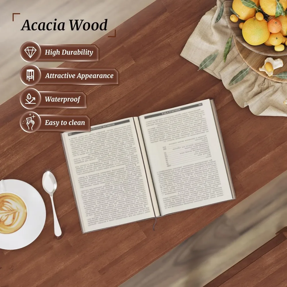 Bar Table, 53" Bar Height Pub Table, Counter Height Bar Table, Rectangular High Top Table for Narrow Space, Kitchen Dining Table