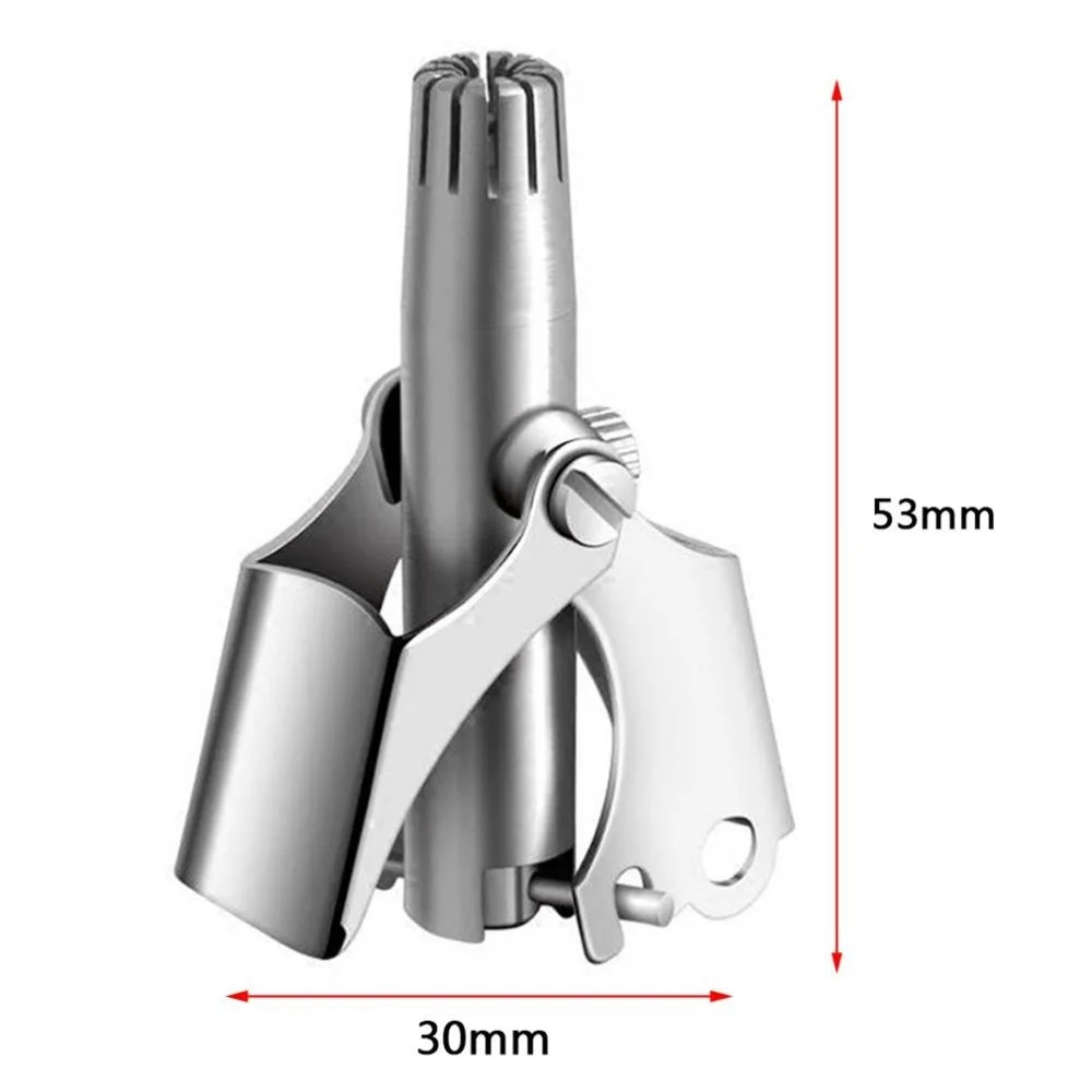 Aparador de nariz para homens manual de aço inoxidável aparador para nariz navalha barbeador lavável nariz orelha aparador de pêlos ferramentas de