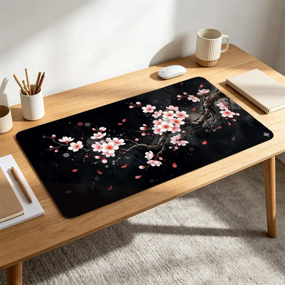 Pink Sakura  Mouse Pad Gaming Mouse Pad Kawaii  Desk Mat 1000X500x3MM DeskMat Extra Wide Accessorie Rubber Anti-slip deskMats