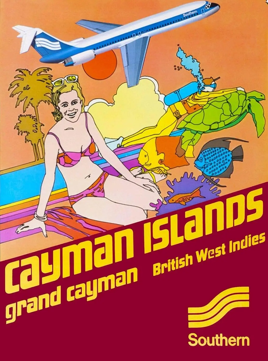 TYmall Metal Sign Wall Plaque Grand Cayman Islands Caribbean West Indies Vintage Travel Advertisement Retro Decor House Hom sign