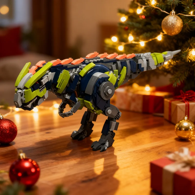 649pcs MOC Mechanical Rex Model Building Blocks Toy Brick Art Idea Birthday Craft Assemble Collection Education Creative DIY