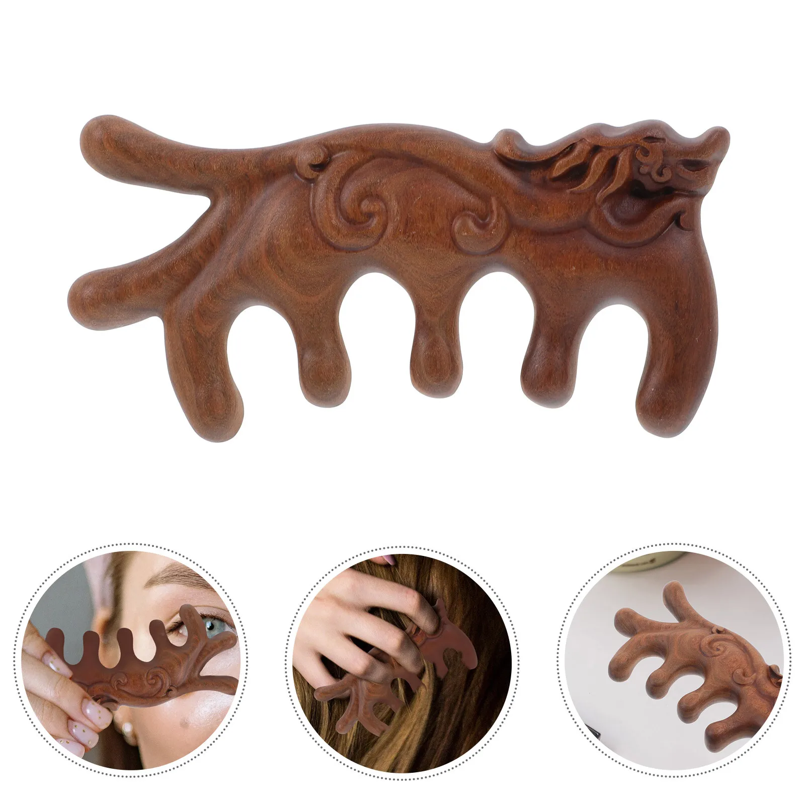

Dragon-Style Scalp Wooden Massage Tool For Scalp Massager Head Acupoint Relief Body Massager Smooth Wood Craft