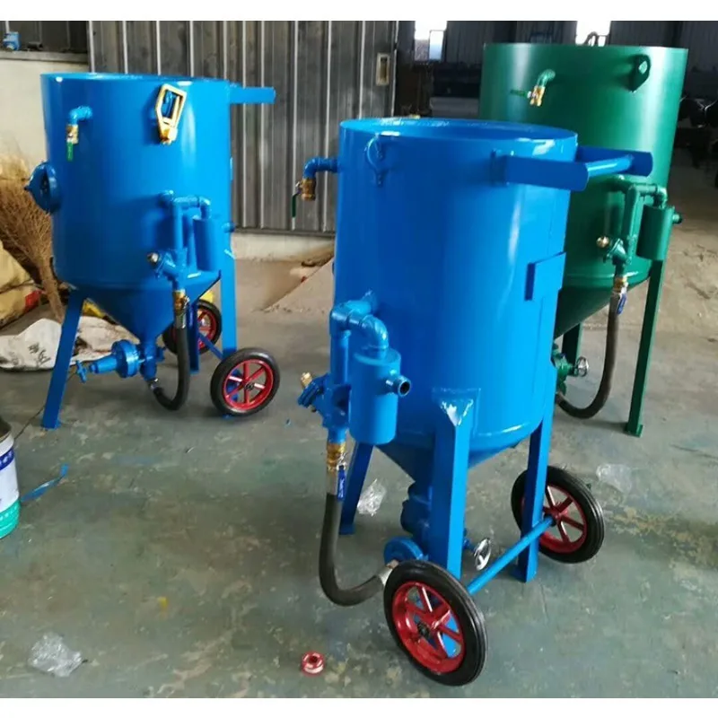 Dry Sandblasting Cabinet for Metal Frames Oxide Removal Rust Cleaning and Surface Preparation in Fabrication Workshops