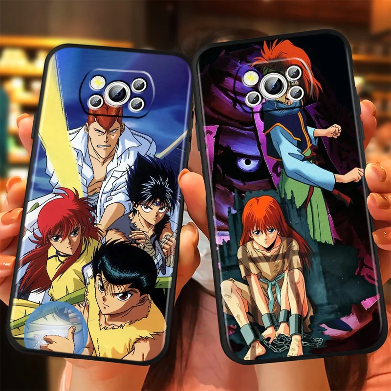 Yu Yu Hakusho Cartoon Anime For Xiaomi Mi Poco F5 F4 F3 X6 X5 X4 X3 M6 M5 M5S M4 M3 C65 Pro GT NFC 5G Black Cover Phone Case