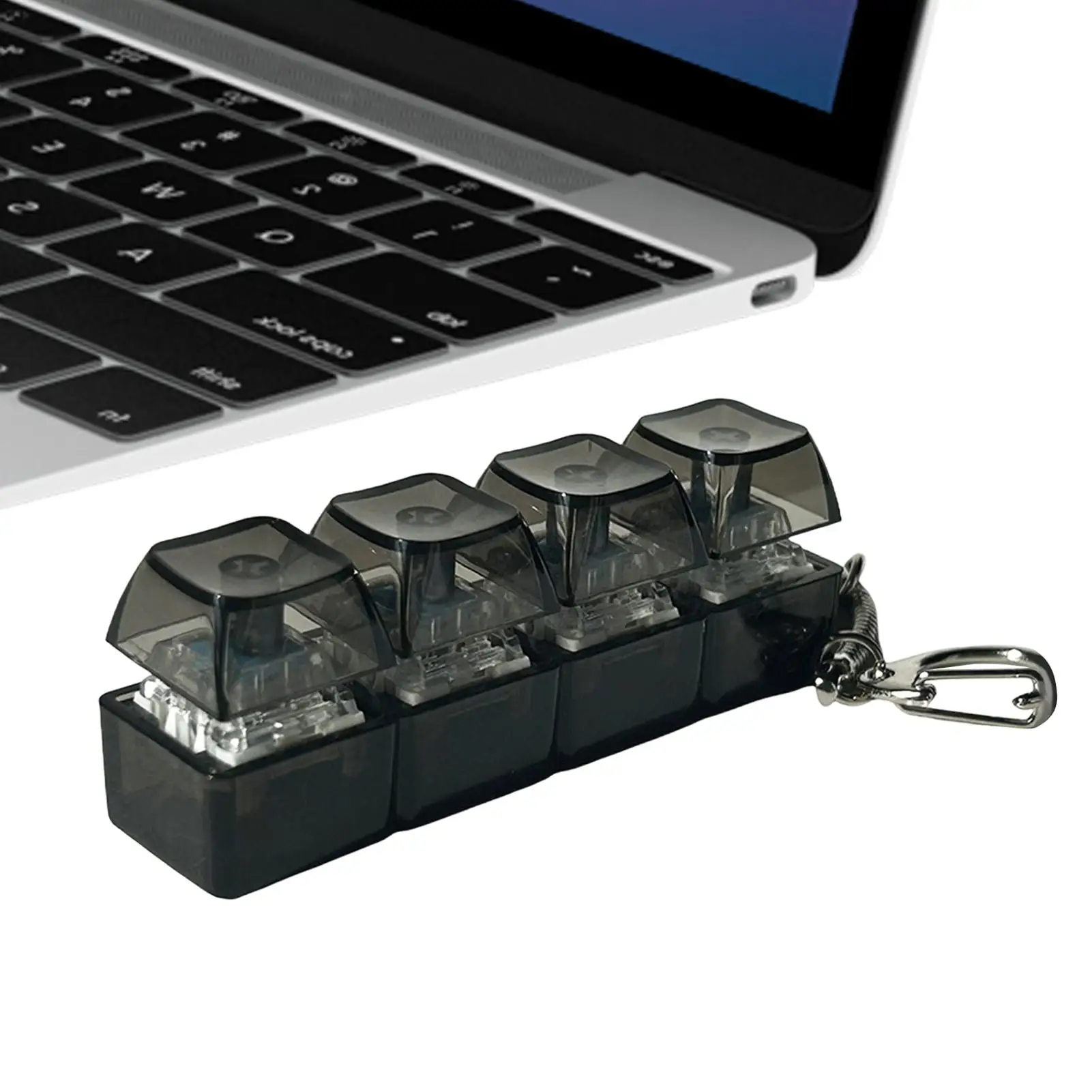 Keyboard Keychain Keyboard Key Toys Stress Relief DIY Fidget Button Keycap Fidget Keychain Toys Keys Mechanical Keyboard Tester