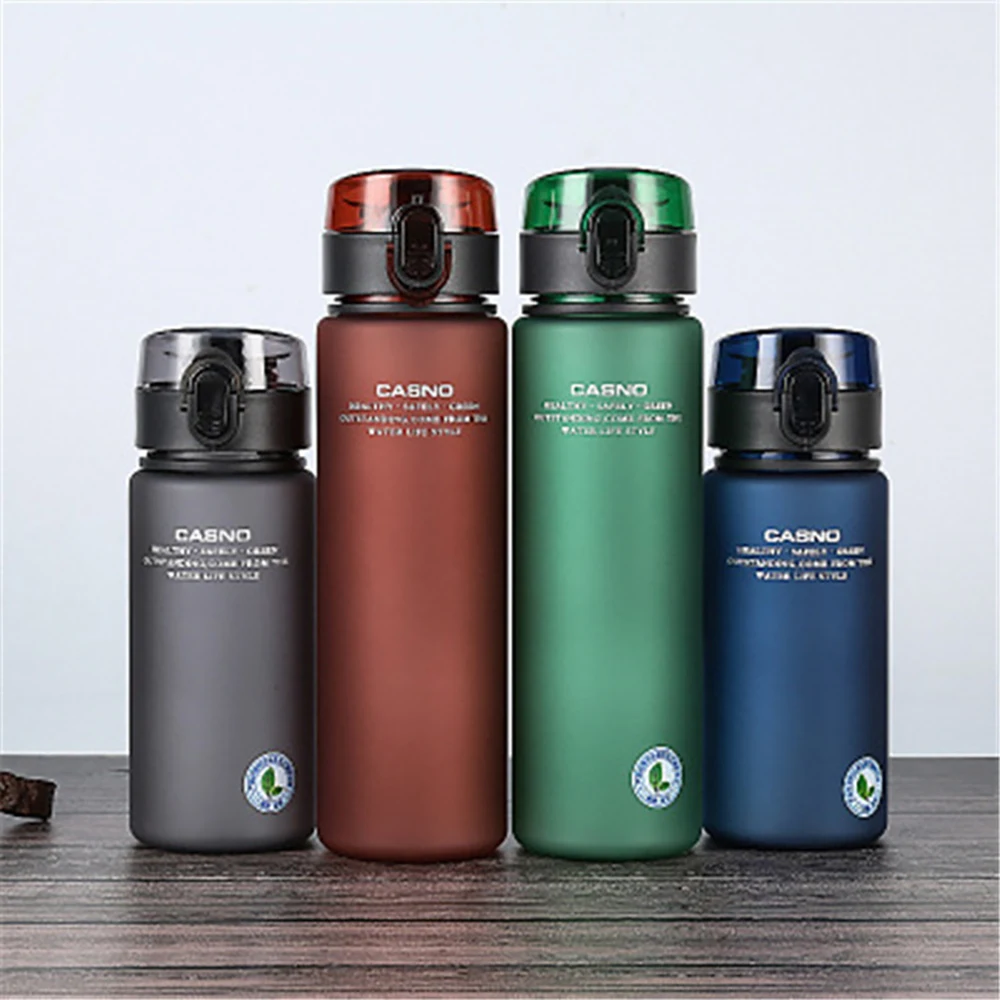 

YCALLEY Creative Sports Water Cup 400ML 560ML Frosted Sports Bomb Cover Portable Sealed Leak-proof Custom Cassino Water Bottle