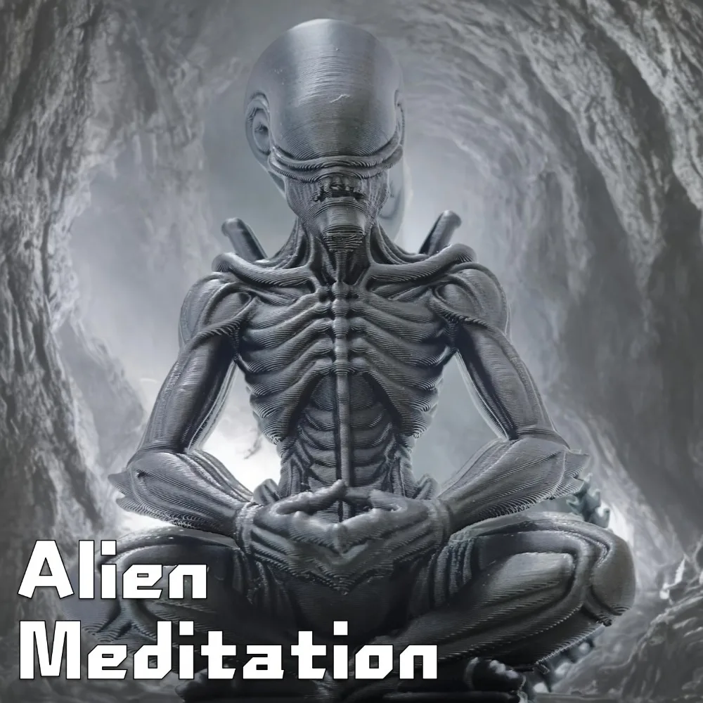 A yoga alien ornament, miniature creative model, lovers who combine science fiction Suitable for collection