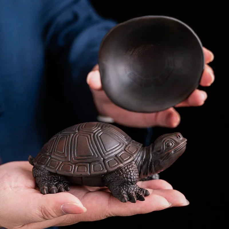 

Jianshui Purple Pottery Turtle Decoration Tea Pet Tea Filter Tea Ceremony Accessories Tray Decoration