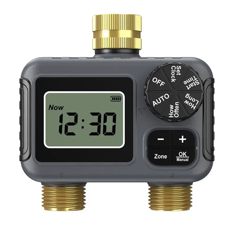

Dual Outlets Automatic Irrigation Timer Garden Water Timer Smart Irrigation Watering System Faucet Water Valve