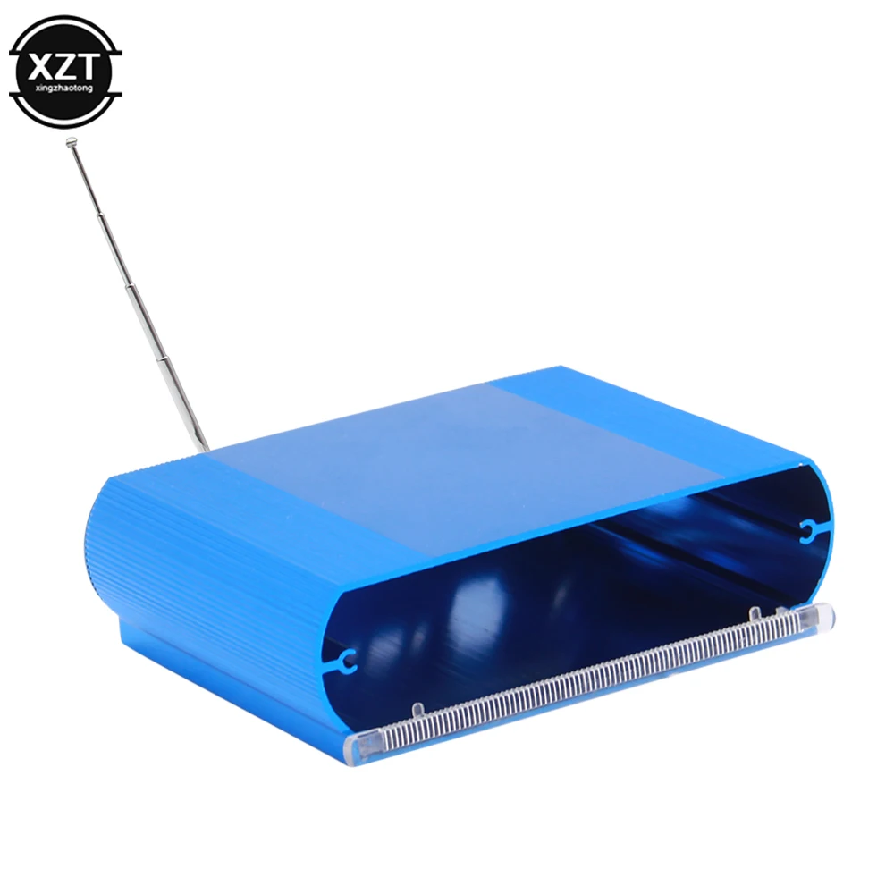 XZT Blue Aluminum Shell Module Case Box for Bluetooth WMA Decoder Board MP3 Music Player Car Radio Module Support USB FM TF