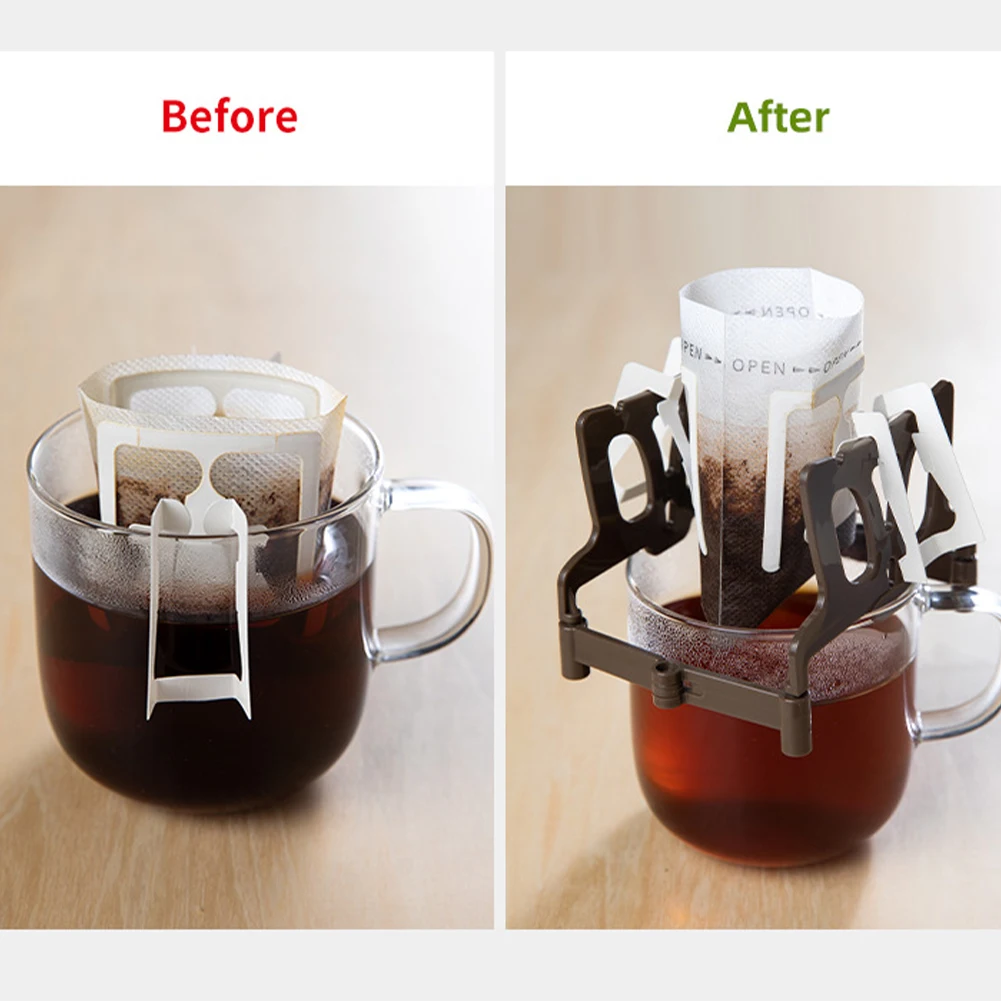 

Coffee Ears Drip Paper Bags Shelf Reusable Disposable Ears Drip Bags Holder Ear-mounted Filtering Paper Rack for Easy Pour Over