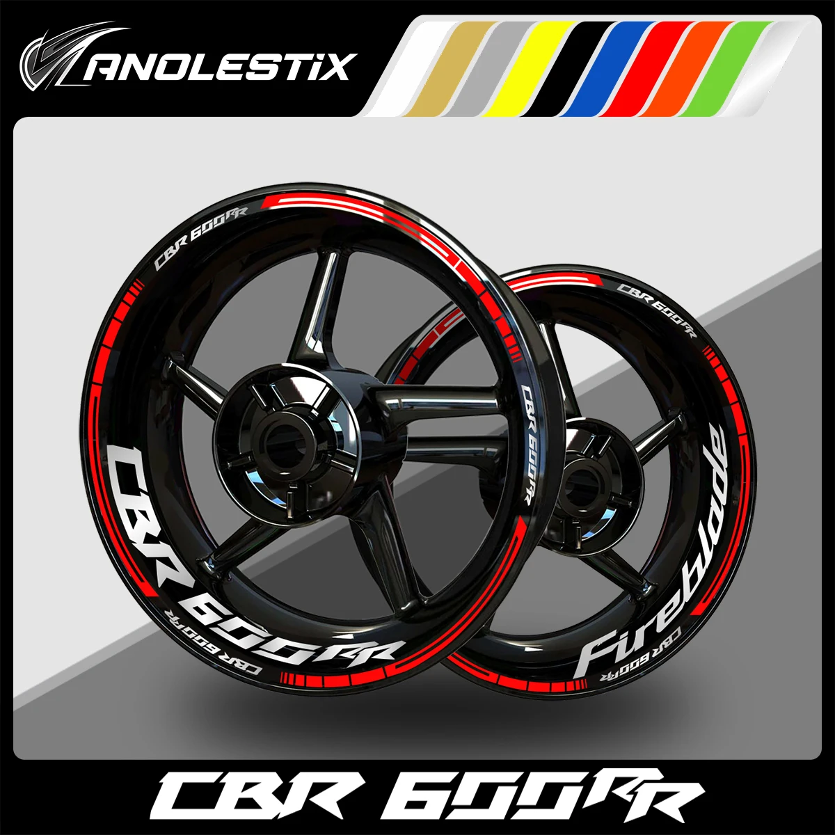 

AnoleStix Reflective Motorcycle Wheel Sticker Hub Decal Rim Stripe Tape For Honda CBR 600RR 2024 2023 2022 2021 2020 2019 2018