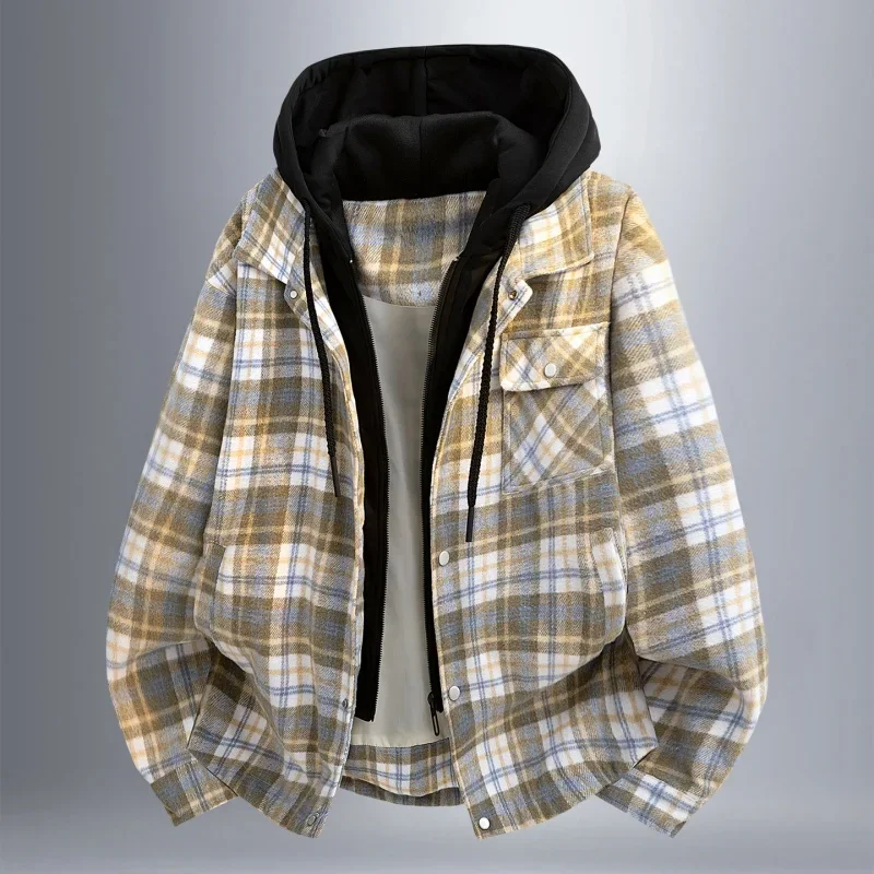 

Keep Warm Men's Fashion Trendy Versatile Woolen North Fashe Outdoor Spring and Autumn Vacation Two High Quality Hooded Jackets