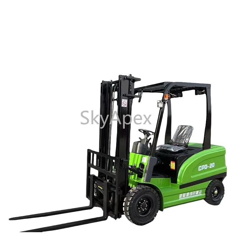 Hydraulic  Electric  Forklift  Truck  Single Two Three Stage Mast CE Certified Anti Slip Stable For Indoor Warehouse Factory Use