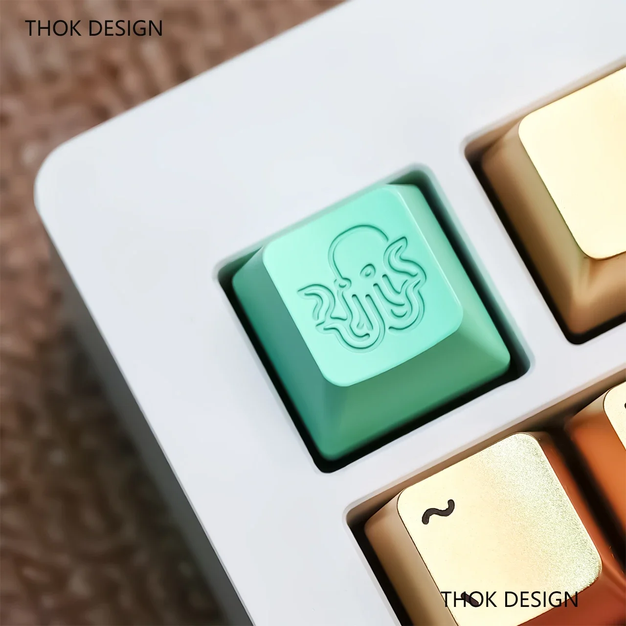 

Brass Metal Keycaps - Terror Below Hand Painted