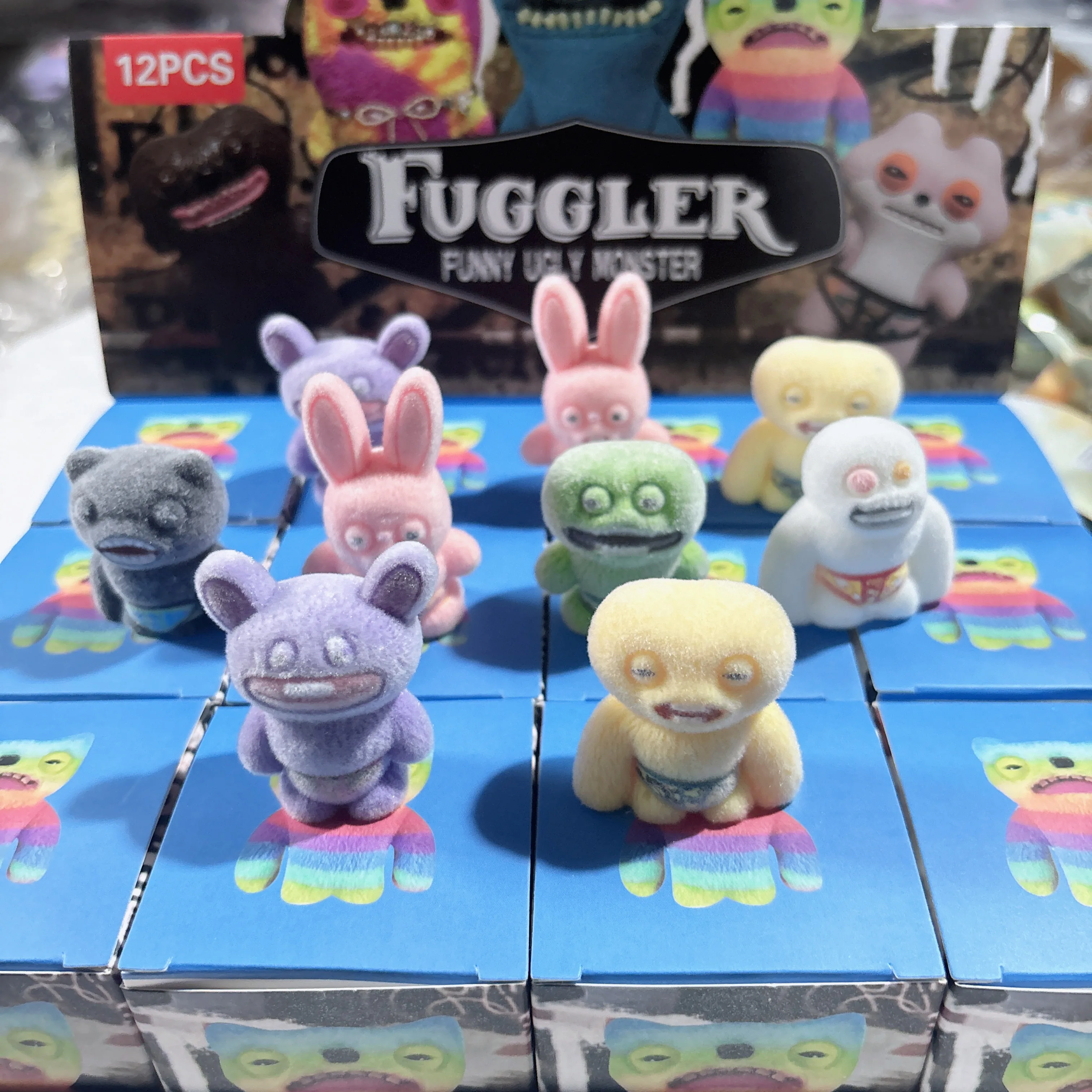 

Fuggler Blind Box Keychain Pendant Model Doll Funny Ugly Monster Figure Statue 3-4cm Ornaments Dolls Birthday Gifts