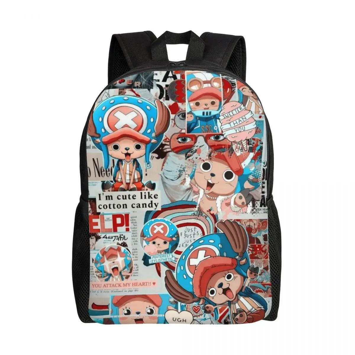 

Custom Tony Tony Chopper Backpack for Women Men Waterproof School College One Piece Bag Printing Bookbags