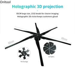 85/80cm 3D Fan Hologram Projector Wifi Display Advertising Logo Light Led Holographic Lamp Advertising Display Logo Projector