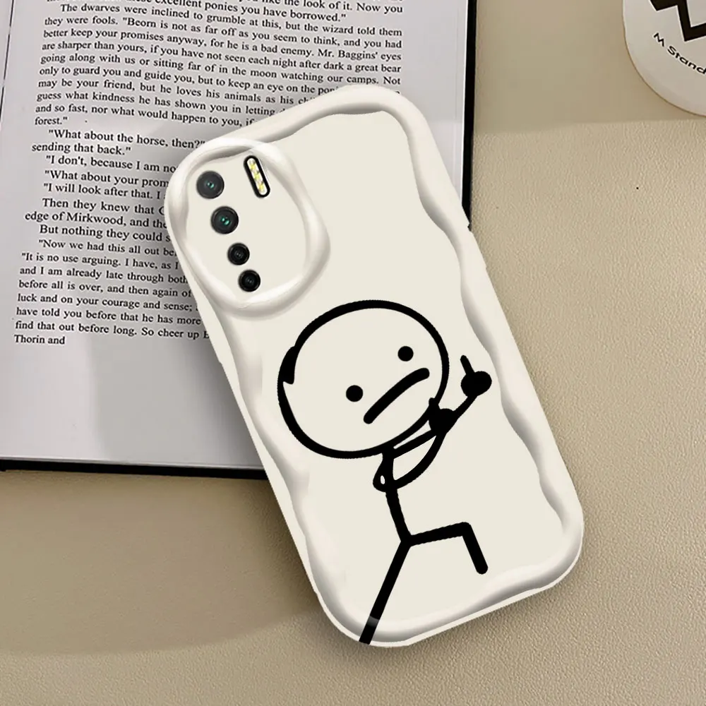 Funny Matchman Middle Finger Cute Man Phone Case For OPPO A98 A94 A93 A92 A79 A78 A76 A74 A60 A58 A57 A55 A54 A53 A38 2020 Cover