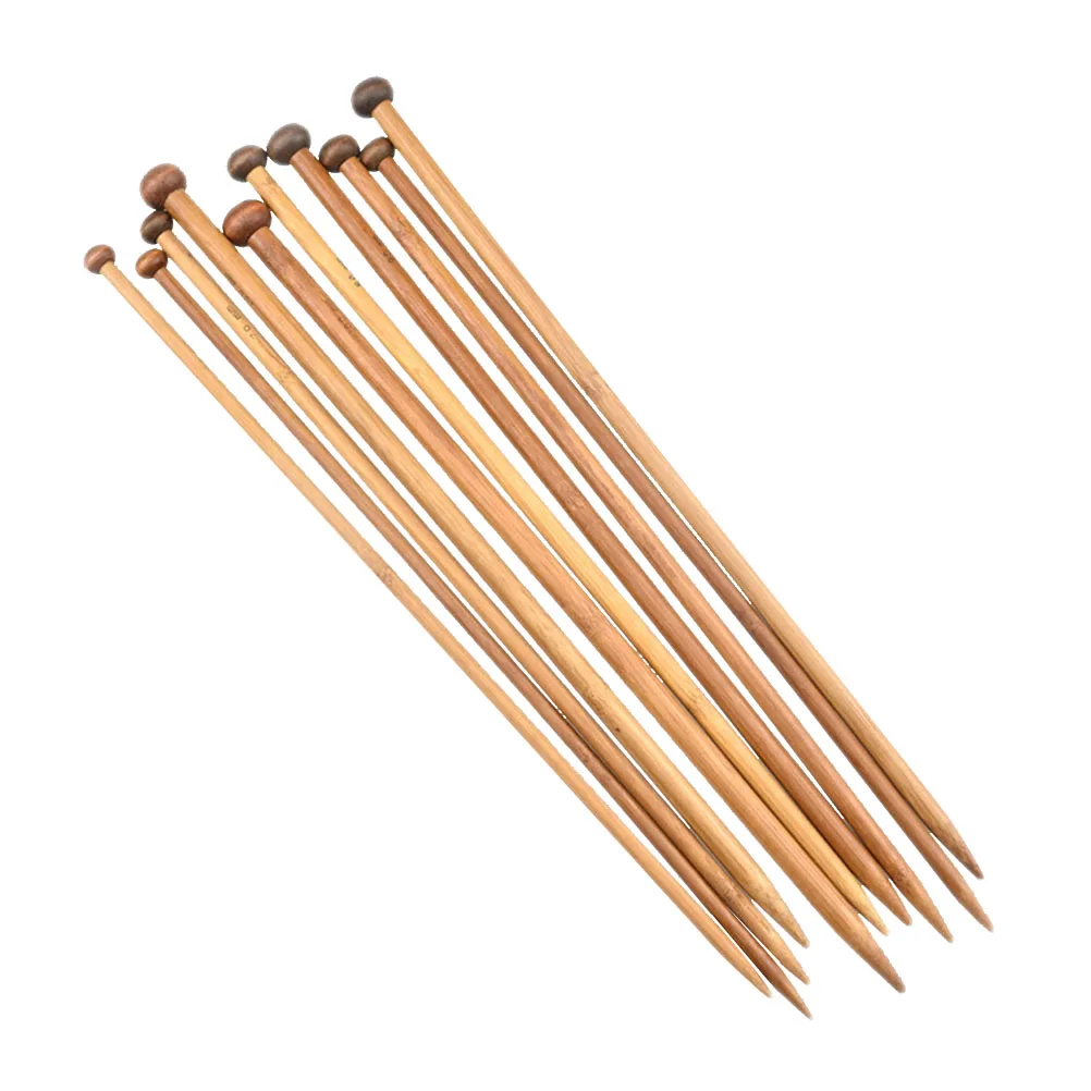 

36 pcs Knitting Needle Set Jumbo Straight Handmade Sewing Long Sweater Kit Lightweight Bamboo Knitting Needles Sturdy Gifts