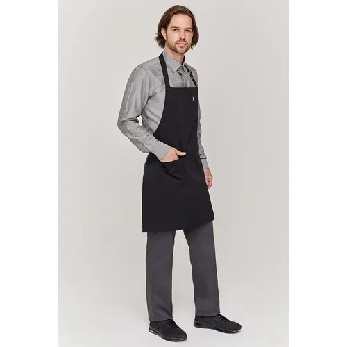 Pull uniforme pour garçon noir, bavoir