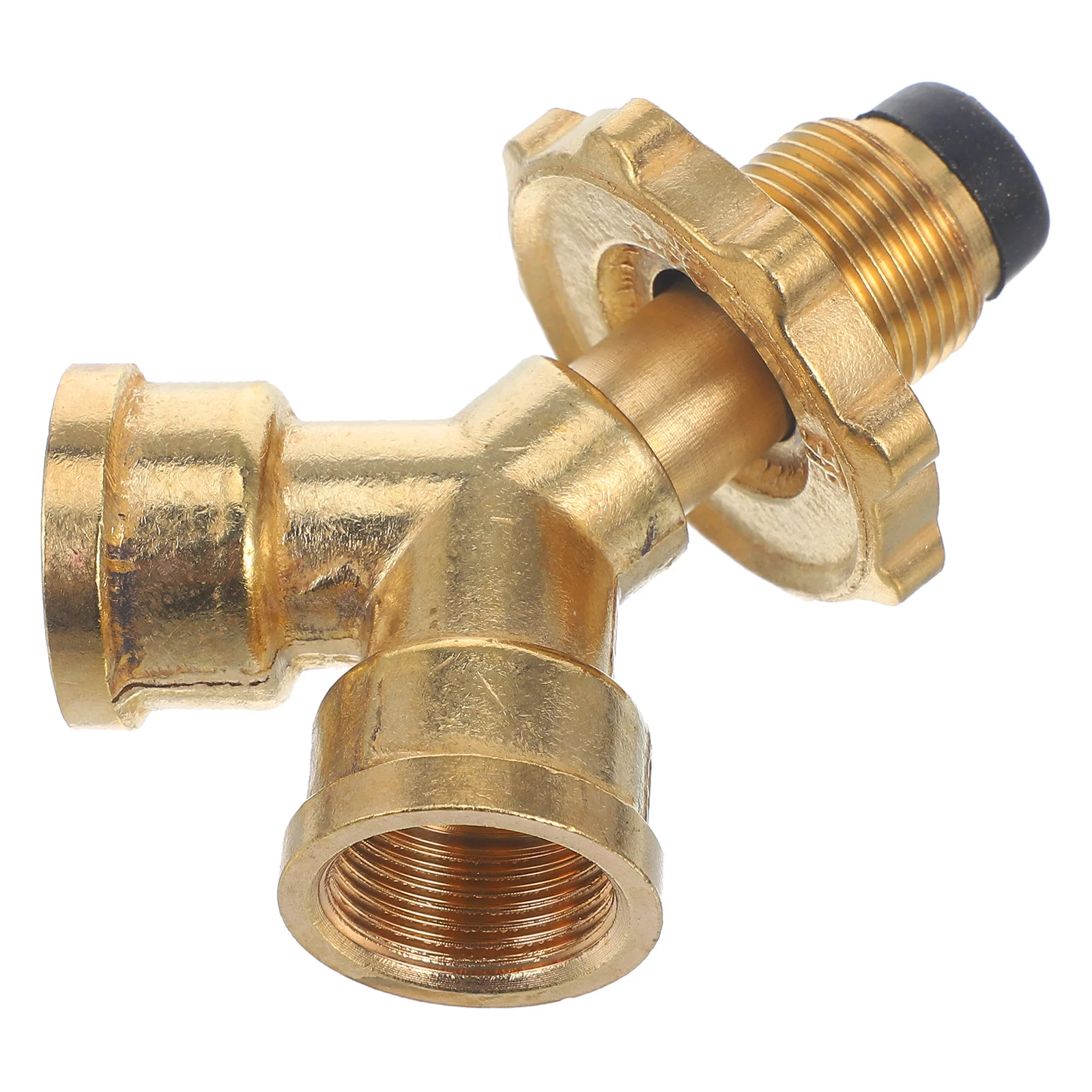 صمام تخفيض الضغط، رأس تحويل خزان الغاز النحاسي الصلب، مادة سميكة، سدادة مطاطية، محول أسطوانة البروبان المقاوم للتسرب #1