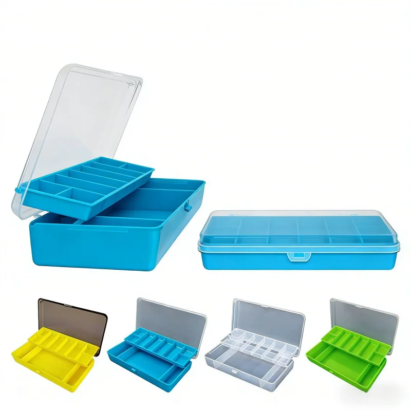 Foldable Double-Layer Lure Bait Storage Box Fishing Tool Set Accessory Case Organizational Tool for Anglers