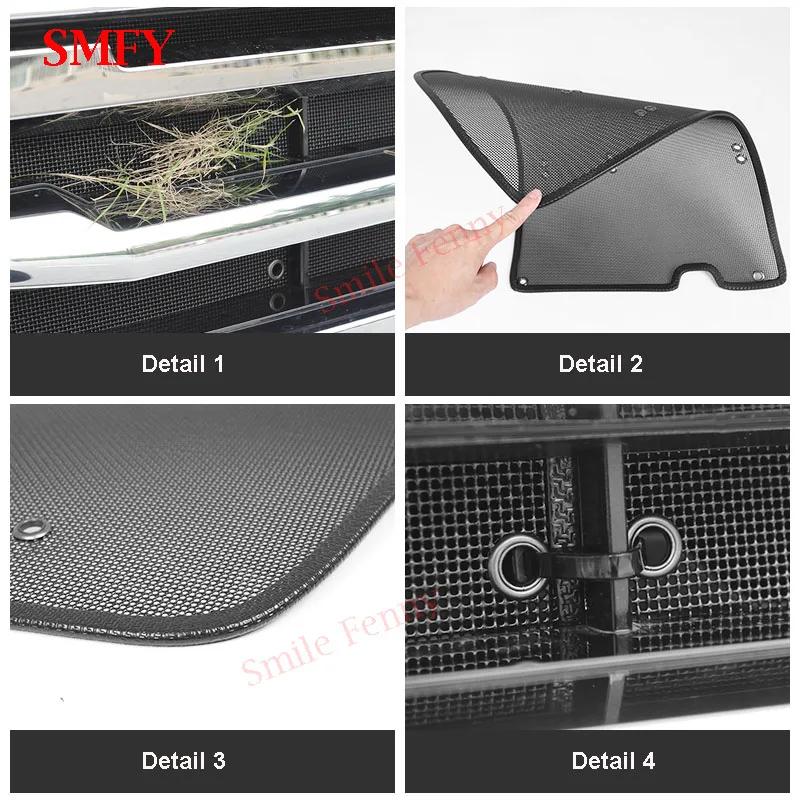 Para GWM Haval H6 3rd Gen H6 GT H6 HEV Tampa protetora do radiador do carro Tanque de água Anti-inseto Malha Frente Médio Grill Insect Net