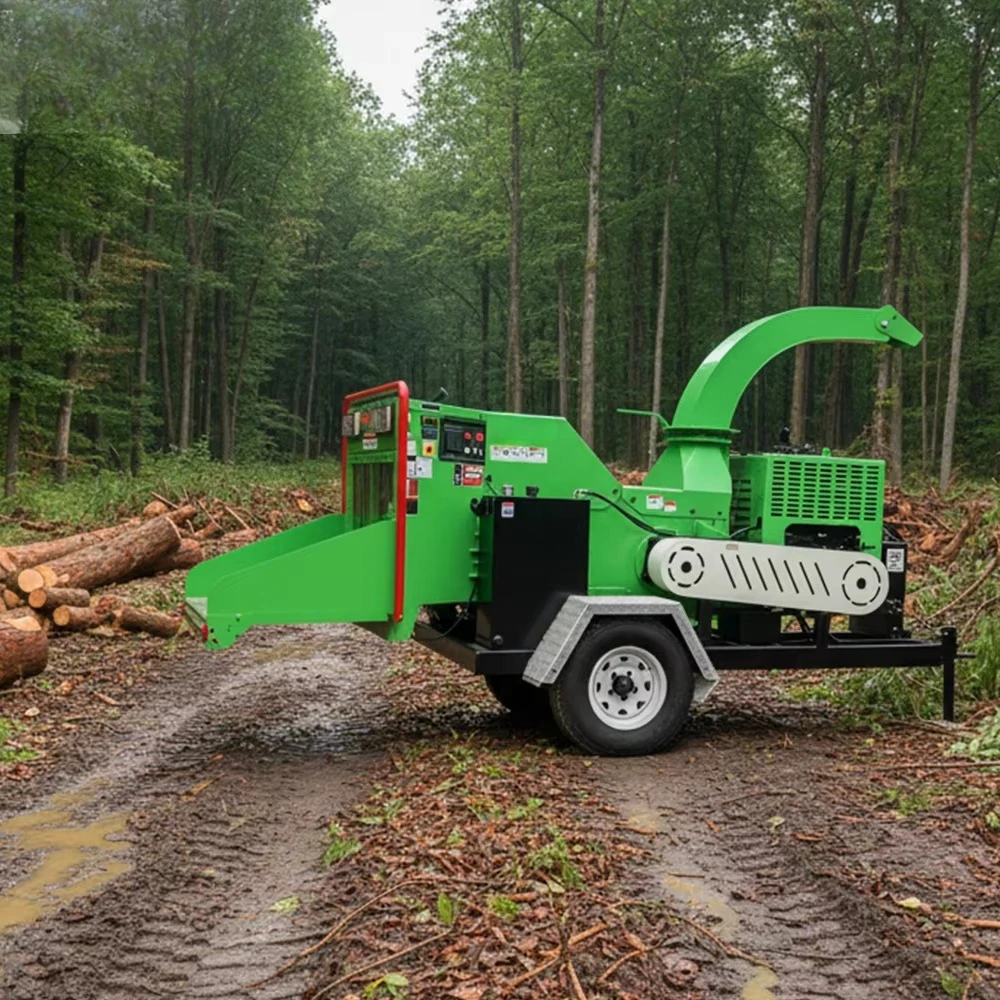 Professional Wood Chipper Machine for Forest Management and Wood Shredder Operations with Efficient Stump Grinder Capability