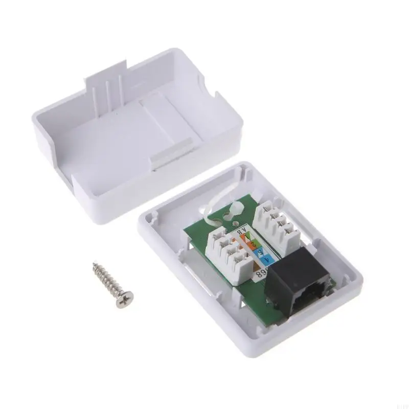 E1PF Cat5e RJ45 8P8C Unshielded Desktop Connector Wall Coupler Adapter Mount Box