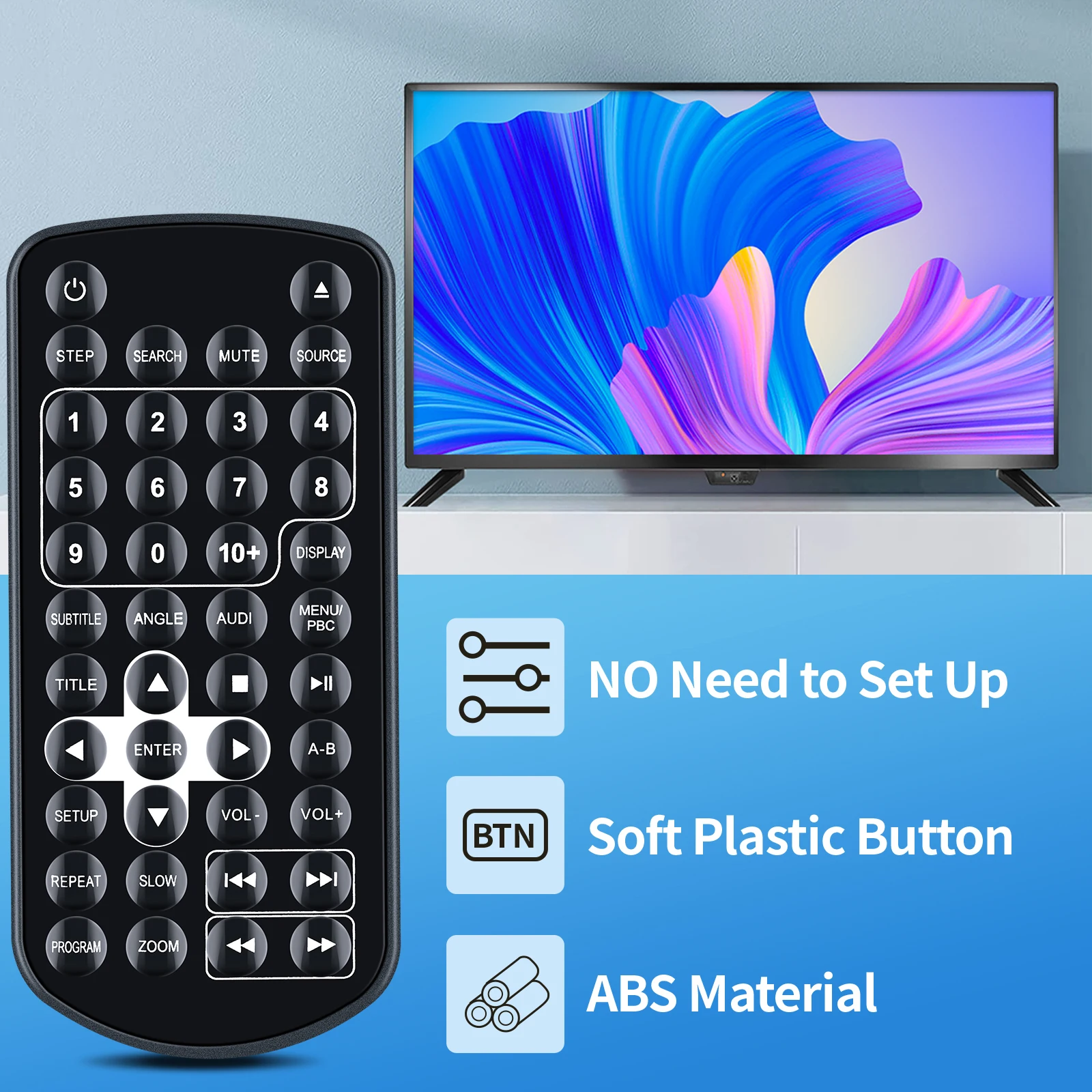 Novo controle remoto para leitor de DVD LISTO DVD310