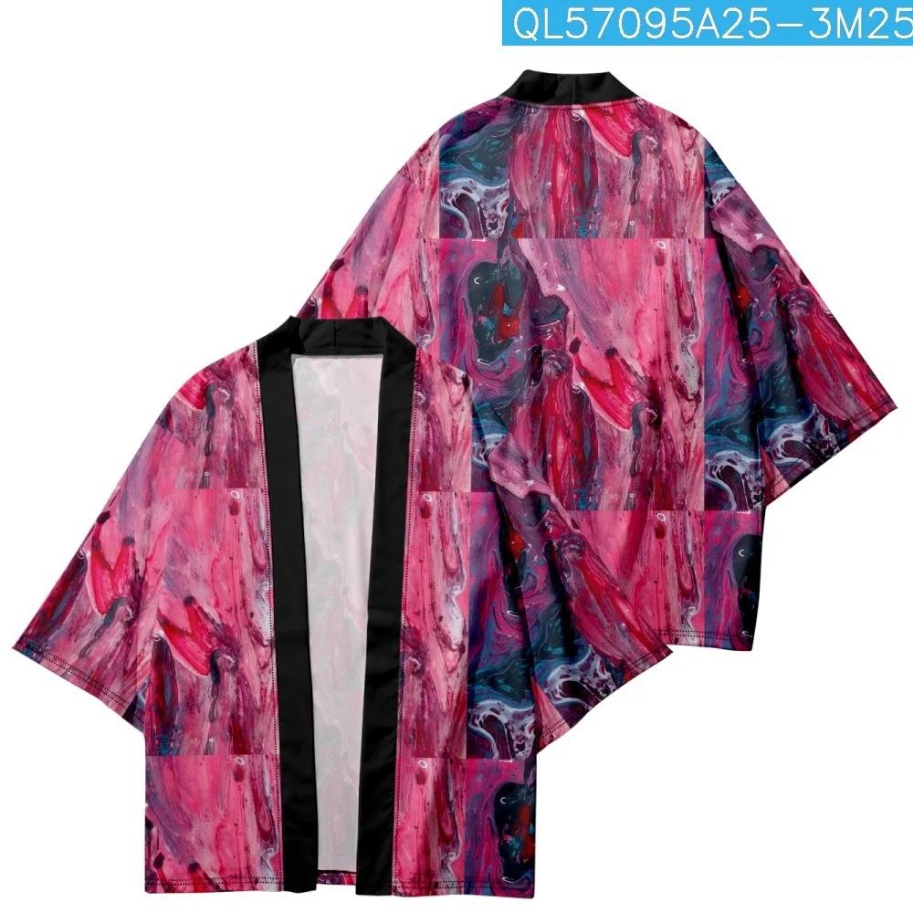 Mens Shirt Yukata Haori Retro Asian Jacket Japanese Cardigan Summer Beach Sunscreen Loose Kimono