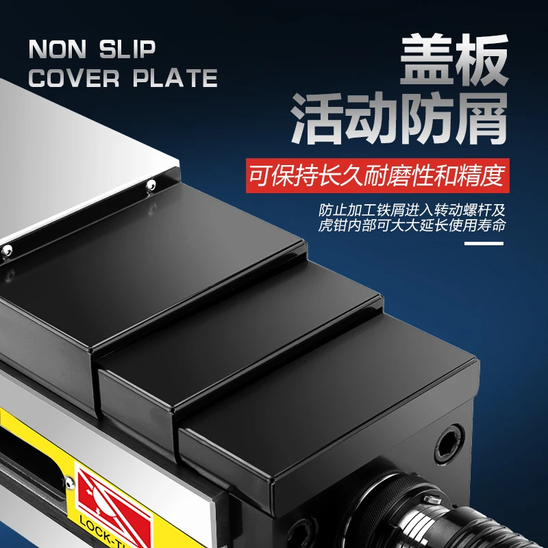 DAFEI MC ملزمة هيدروليكية دقيقة ملزمة هيدروليكية مسطحة الفم مركز التصنيع 6 بوصة زاوية ثابتة مزدوجة القوة الداعم ملزمة #4