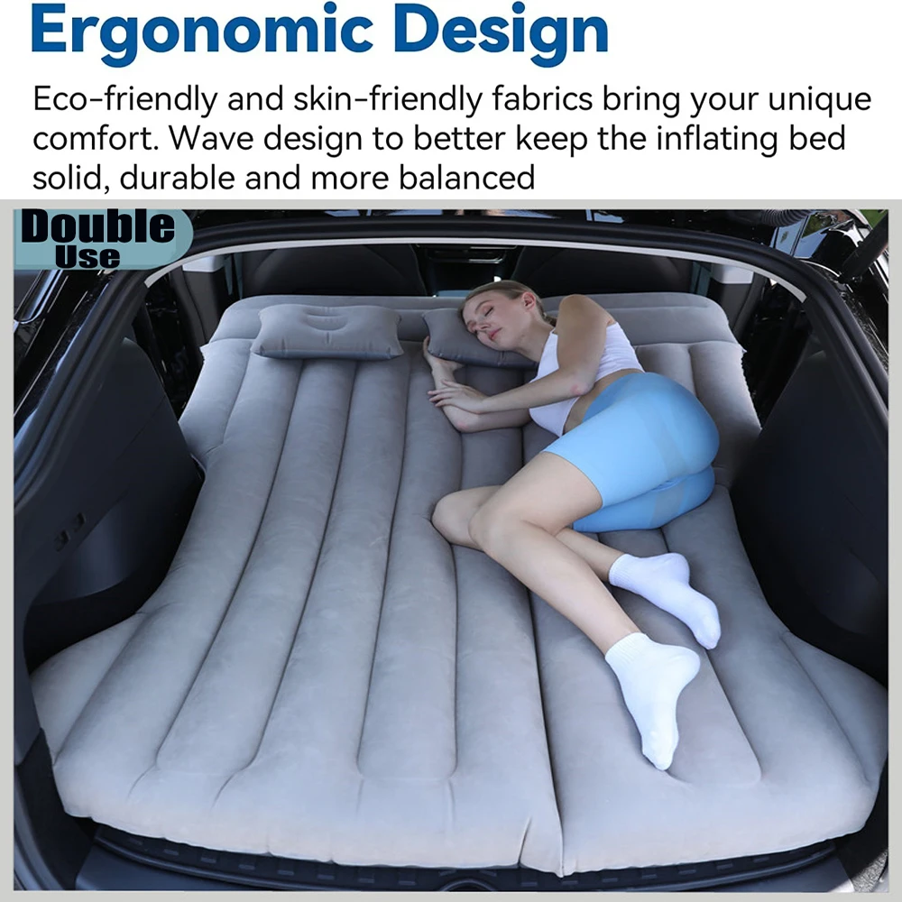 Car Air Inflation Mattress For Tesla Model Y Auto SUV Trunk Inflatable Pad Folding Sleeping Mat Air Bed for Travel Camping Nap