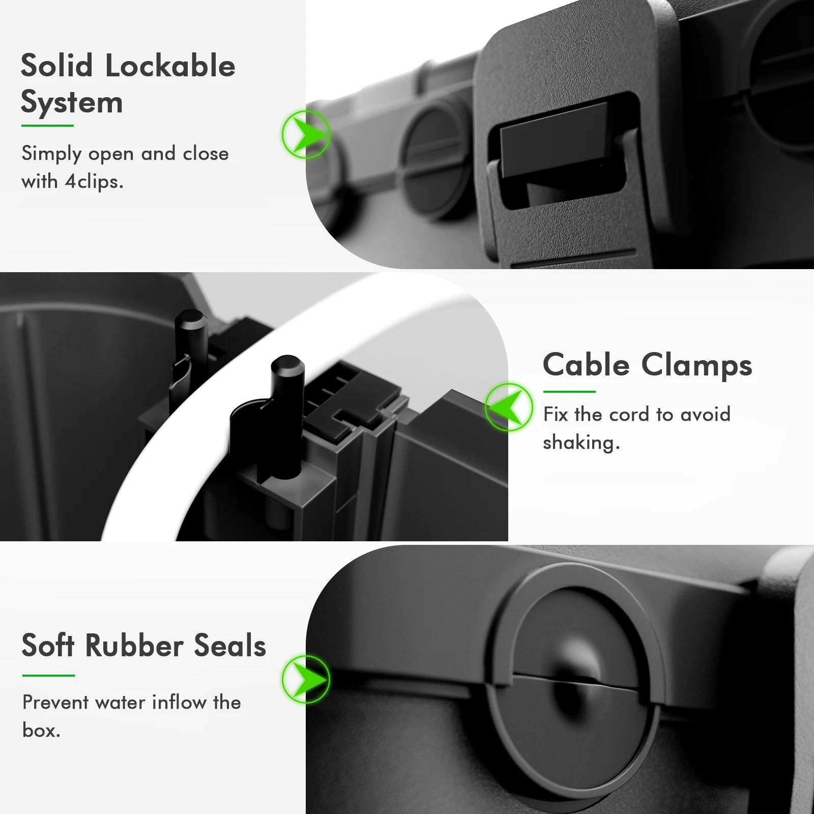 Restmo Large Outdoor Electrical Box Waterproof Shield Covers Durable Outdoor Extension Cord Protector for Wire/Power Strip/Plug view 5