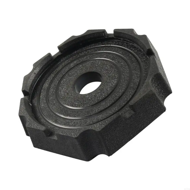 Trailer Jacks Leveling Support Pad Round ABS Base with Grip Detail and Center Through-Hole for Outdoor Parking Use on Dirt, D7YA