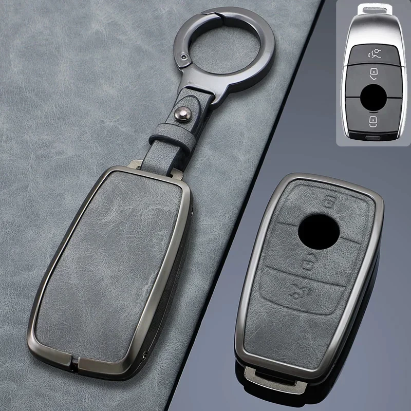 

Zinc Alloy Leather Car Key Case Cover Horder for Mercedes Benz A C E S G Class W177 W205 W213 W222 X167 AMG GLC CLE CLA GLB GLS