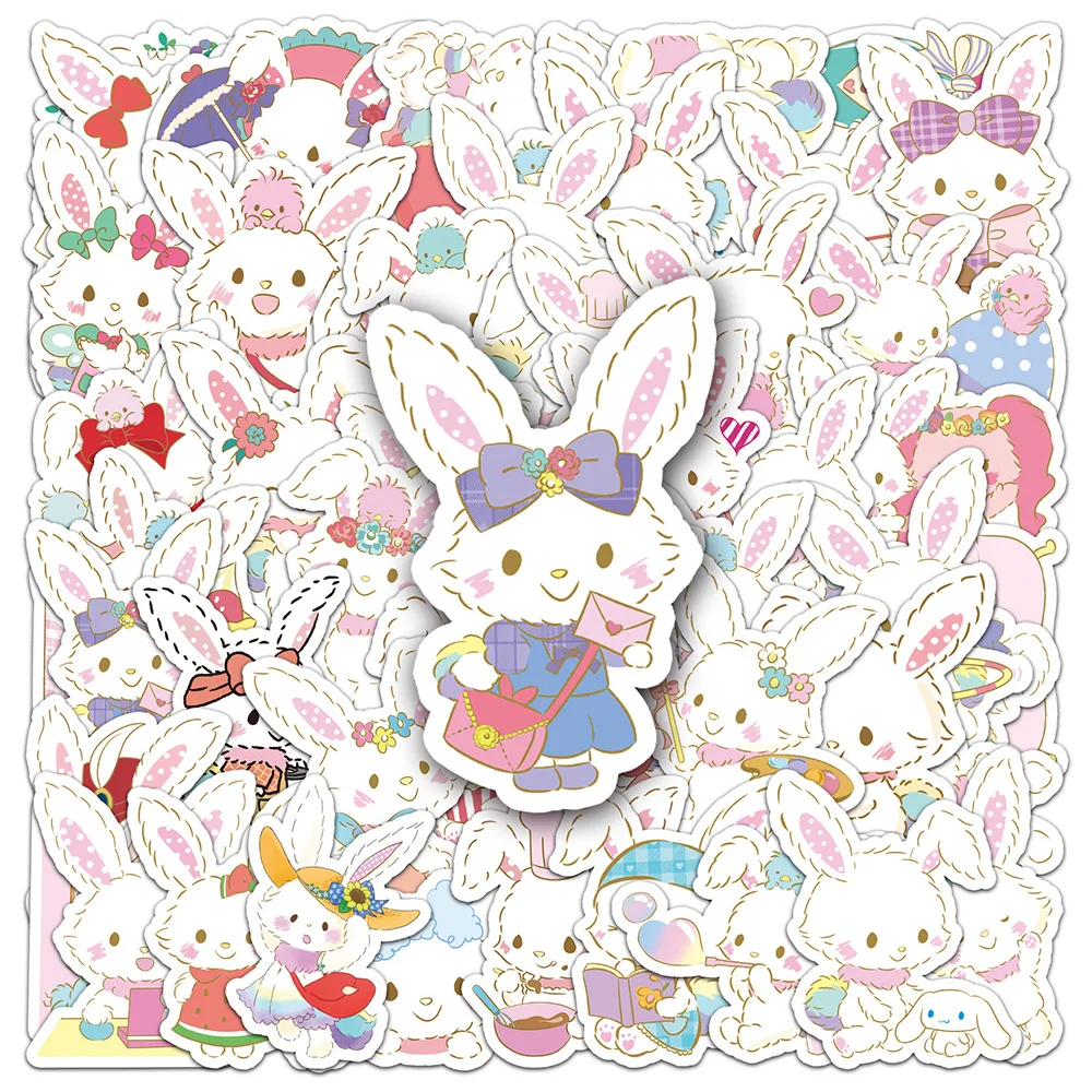 10/30/50pcs Funny Cute Sanrio Rabbit Wishmemell Graffiti Stickers Decoration Laptop Notebook Phone Diary Stationery Sticker Toys