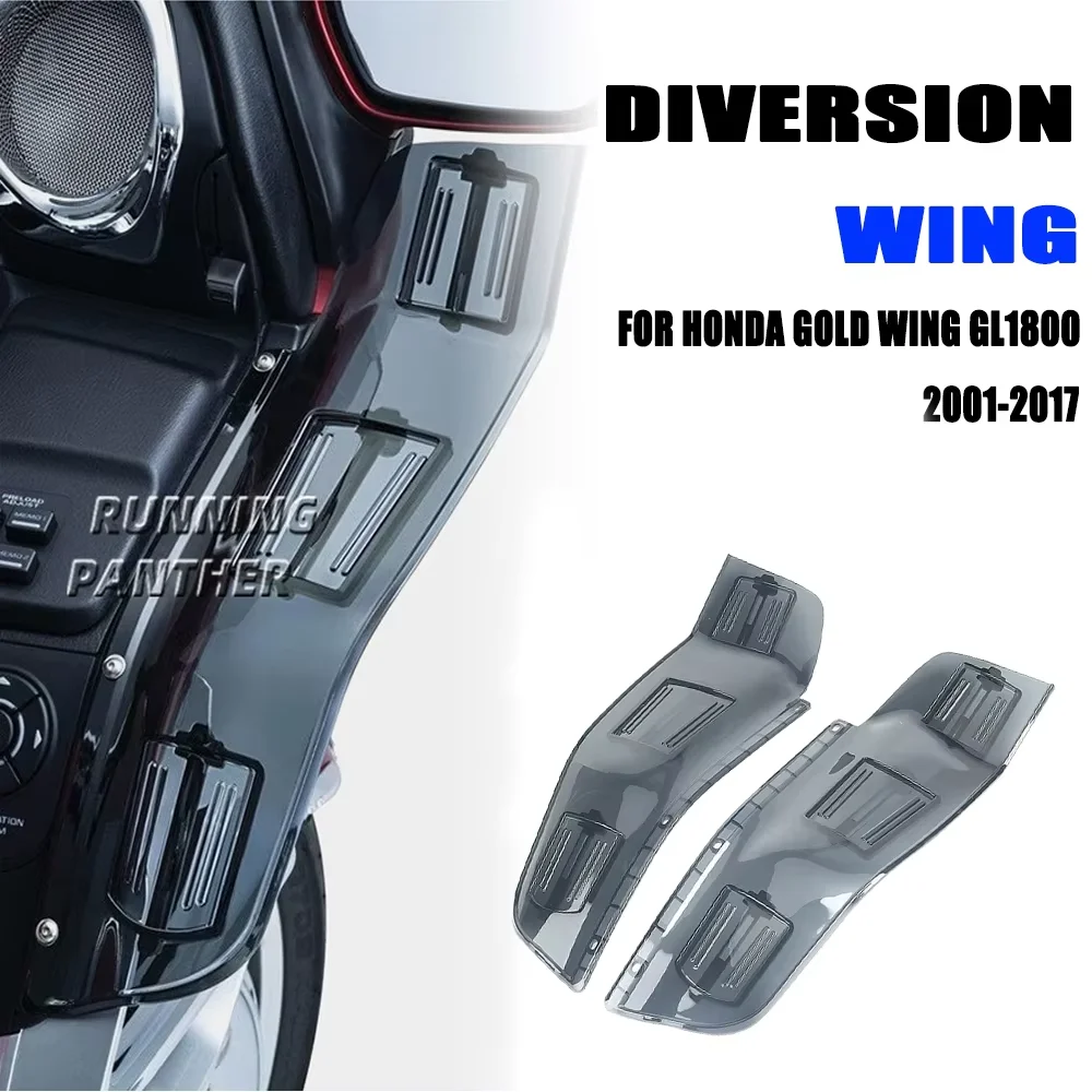 

Motorcycle Side Spoilers Dragon Wing Air Guard Vented Wind Deflector 2001-2017 For Honda Goldwing Gold Wing GL 1800 GL1800 F6B