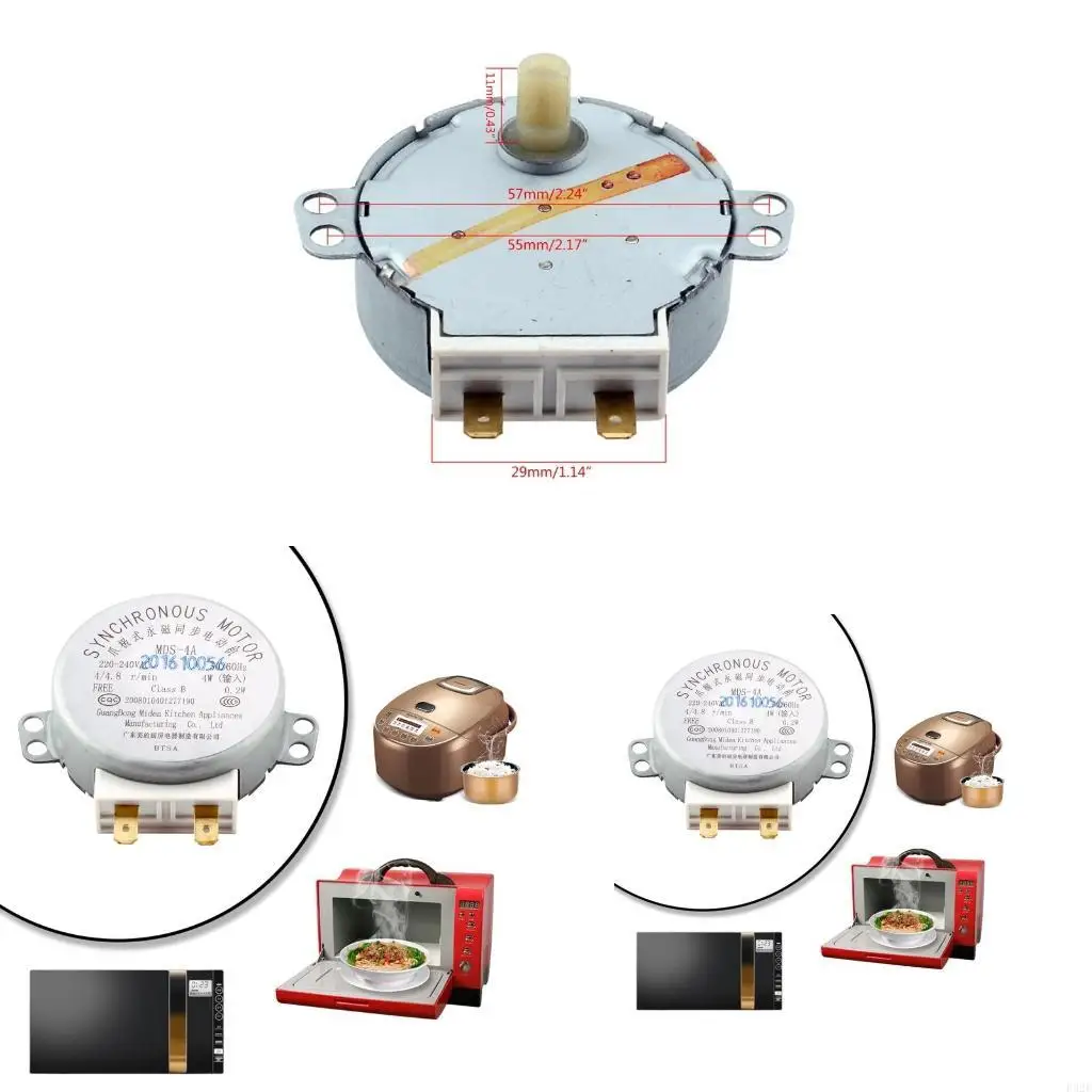 F92F Microwave Oven Synchronous Tray Motor MDS-4A 220-240V