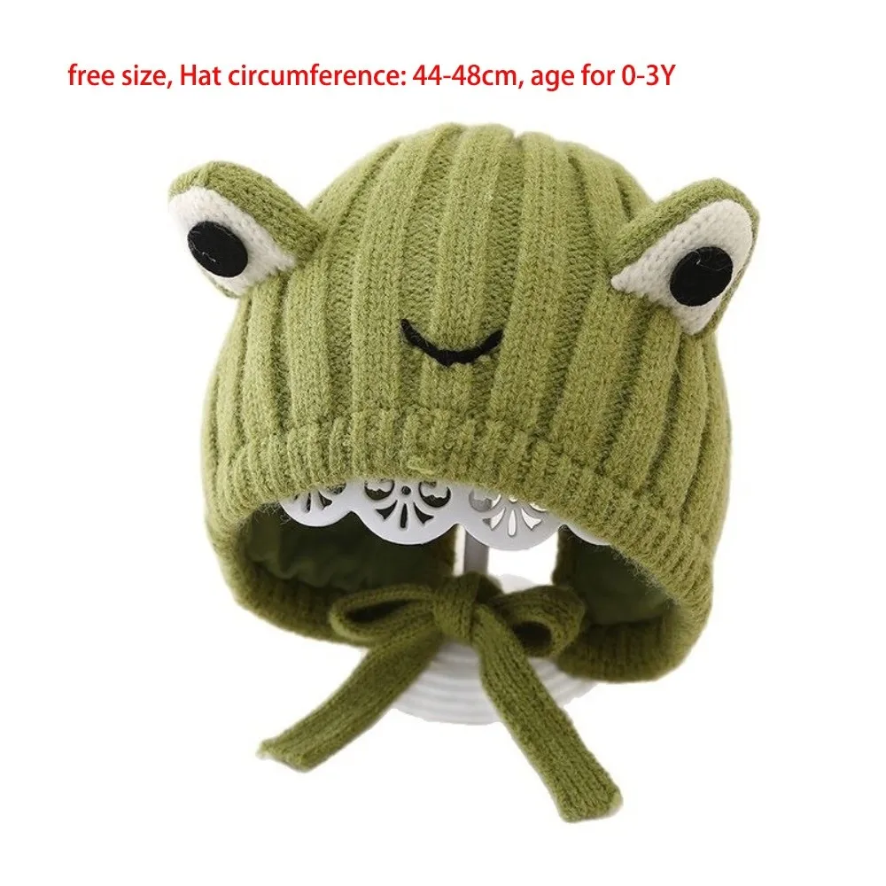 Novo bonito sapo pulôver boné à prova de vento à prova de frio gorro quente balaclava outono e inverno