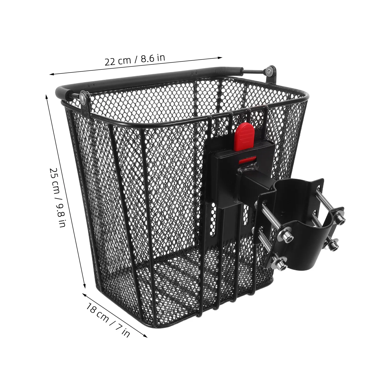 Electric Scooter Front Basket Detachable Quick Release Iron Mesh Storage Basket for Adult Scooter Handlebar Bike Front Baskets