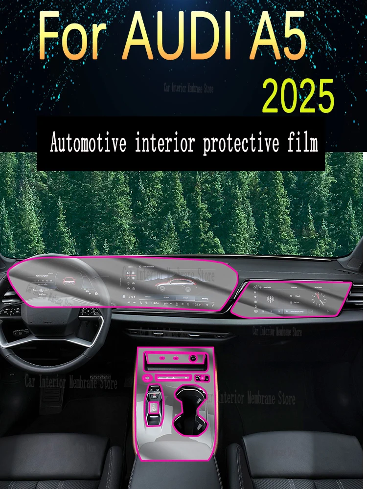 

For AUDI A5 （2025）Car Panel Film Dashboard Protective Sticker Interior Anti-Scratch Film Cover Accessories