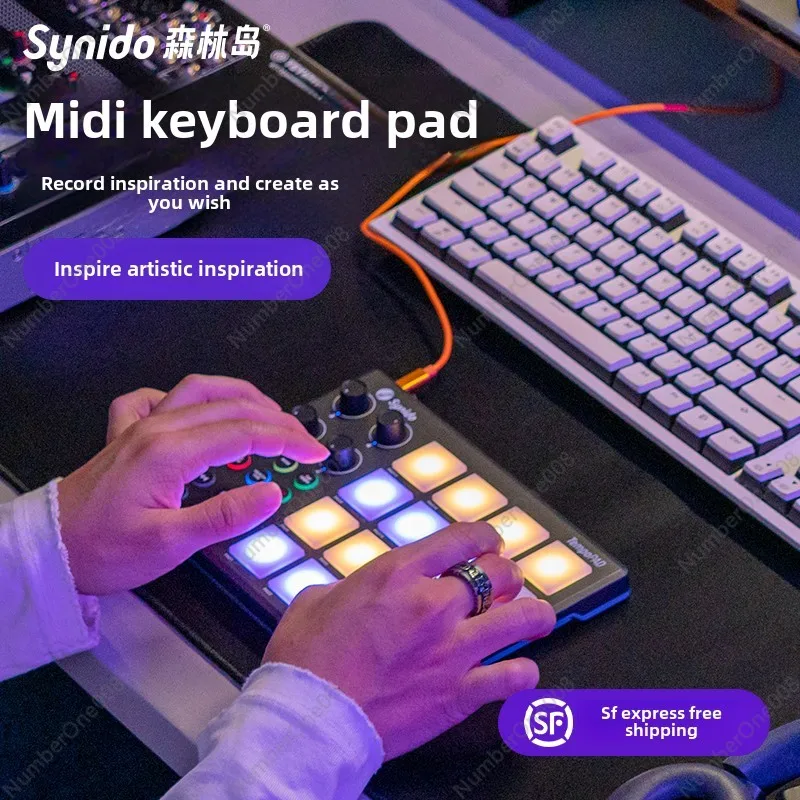 Synido Forest Island MIDI Percussion Pad Controller Electronic Music Keyboard Professional Arranger Synthesizer