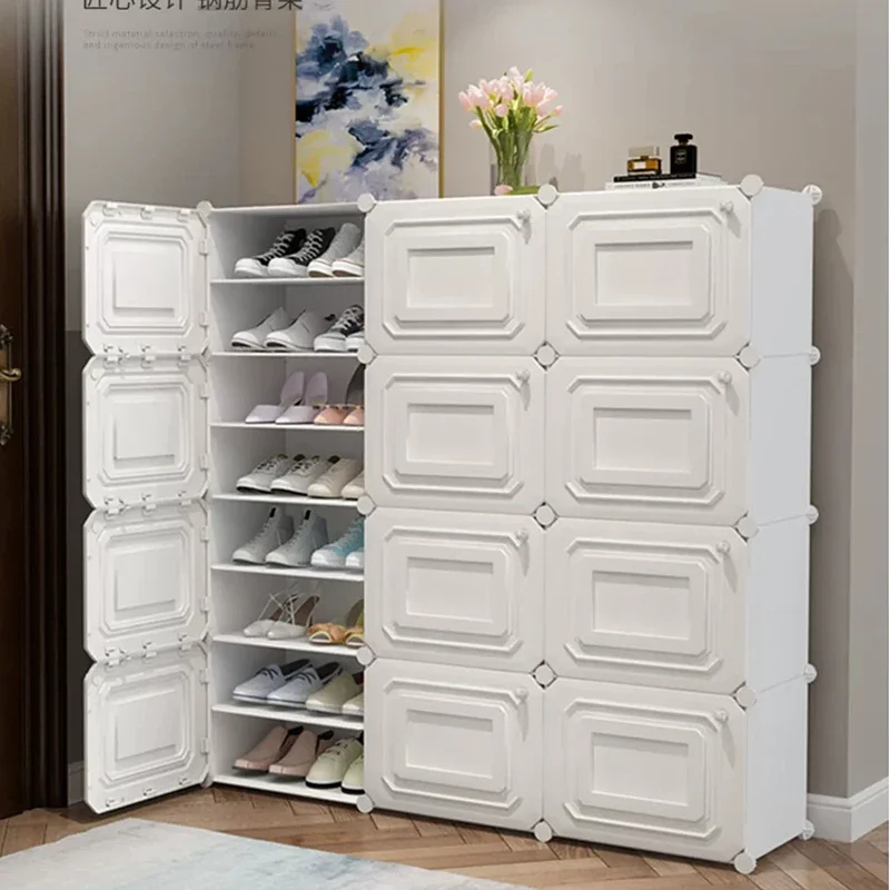 

Multilayer White Shoe Rack Organizer Wall Bedroom Closets Shelf Metal Multifunction Mueble Zapatero Furniture Space Saving