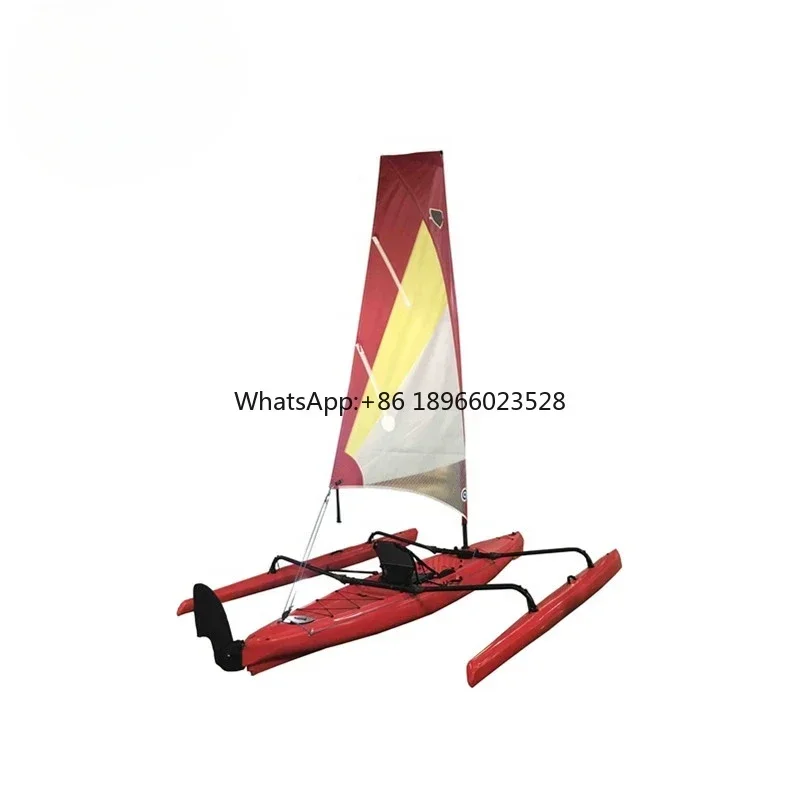 2019 new one person sit on top trimaran sailboat with aluminum chair and parts