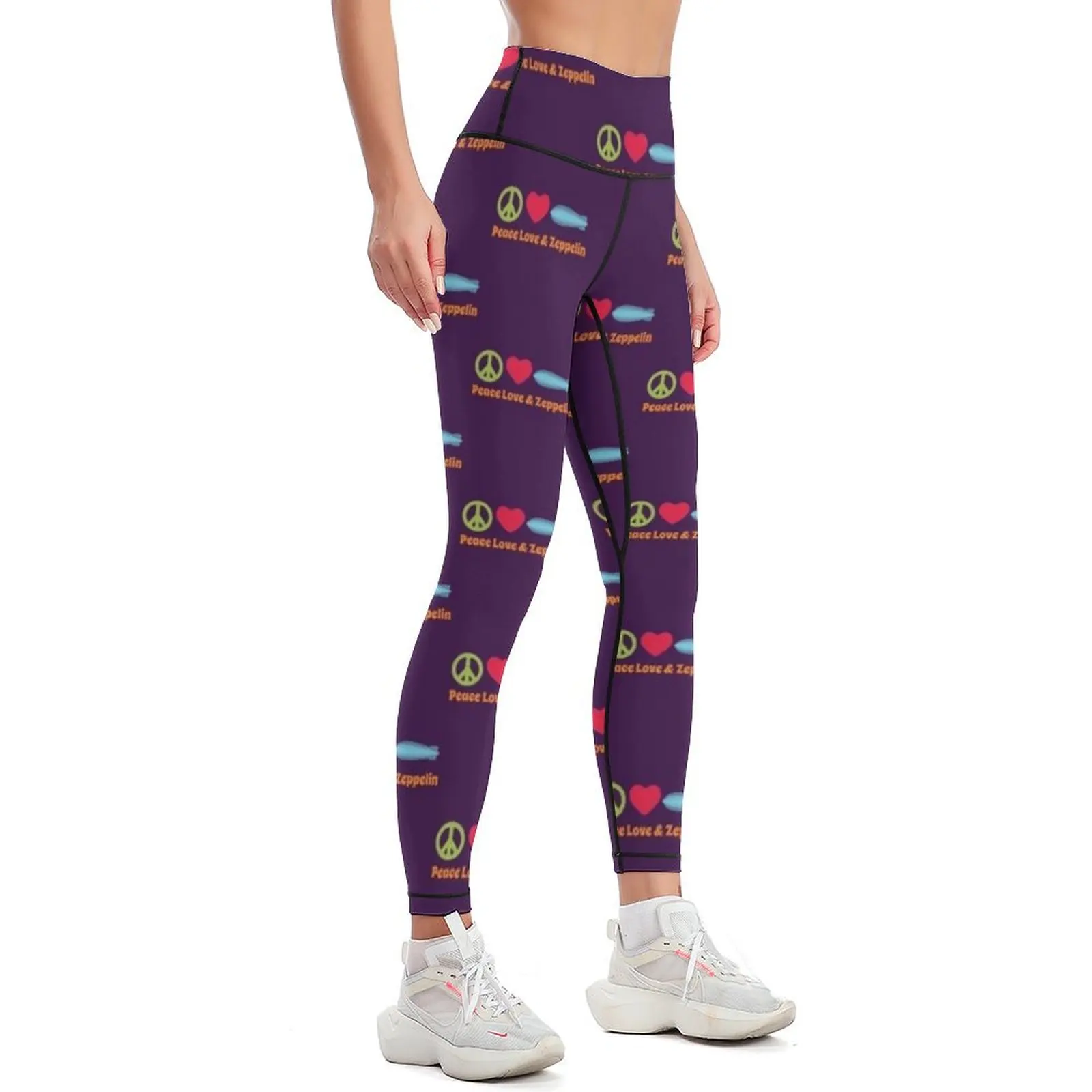 Peace Love & Zeppelin Leggings Fitness woman Women's push up Women's tights Womens Leggings