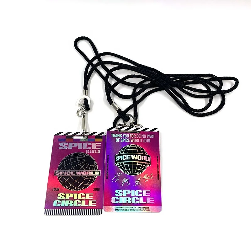 Custom ized Size Work ID Card Lanyard VIP Event Backstage Passes All Access Passes